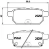 Image de Jeu de plaquettes de frein BREMBO P 79 029, arrière