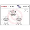 Image de Jeu de plaquettes de frein BREMBO P 28 072, arrière