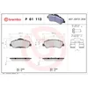 Image de Jeu de plaquettes de frein BREMBO P 61 113, avant