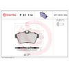 Image de Jeu de plaquettes de frein BREMBO P 61 114, arrière