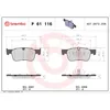 Image de Jeu de plaquettes de frein BREMBO P 61 116, avant