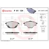 Image de Jeu de plaquettes de frein BREMBO P 61 124, arrière