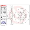 Image de Disque de frein BREMBO 09C31411 arrière, ventilé, à haute teneur en carbone, 1 pièce
