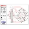 Image de Disque de frein BREMBO 09A81821 arrière, ventilé, à haute teneur en carbone, 1 pièce