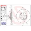Image de Disque de frein BREMBO 09D17911 avant, ventilé, à haute teneur en carbone, 1 pièce