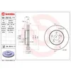 Image de Disque de frein BREMBO 09D51011 avant, ventilé, 1 pièce