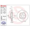Image de Disque de frein BREMBO 09D57111 avant, ventilé, à haute teneur en carbone, 1 pièce