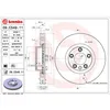 Image de Disque de frein BREMBO 09C54911 avant, ventilé, à haute teneur en carbone, 1 pièce