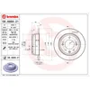Image de Disque de frein BREMBO 08A86921 arrière, plein, 1 pièce