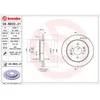 Image de Disque de frein BREMBO 08B60221 arrière, plein, 1 pièce