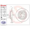 Image de Disque de frein BREMBO 08D98311 arrière, plein, à haute teneur en carbone, 1 pièce