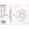 Image de Disque de frein BREMBO 09D76210 avant, ventilé, à haute teneur en carbone, 1 pièce