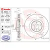 Image de Disque de frein BREMBO 09D93911 avant, ventilé, rainuré, à haute teneur en carbone, 1 pièce
