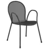 Image de Emu - Fauteuil empilable Ronda - Noir - Acier verni - Designer Aldo Ciabatti