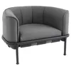 Image de Emu - Fauteuil rembourré Dock - Noir - Tissu batyline de Ferrari - Designer Sebastian Herkner