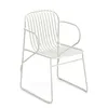 Image de Emu - Fauteuil empilable Riviera - Blanc - Acier verni - Designer LucidiPevere Studio