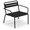 Image de Emu - Fauteuil bas empilable Star - Noir - Tôle galvanisée