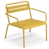 Image de Emu - Fauteuil bas empilable Star - Jaune - Tôle galvanisée