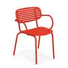 Image de Emu - Fauteuil empilable Mom - Rouge - Acier verni - Designer Florent Coirier