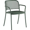 Image de Emu - Fauteuil empilable Café - Vert - Résille d'acier - Designer Christophe Pillet