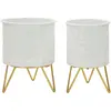 Image de Cache-pot Mauro Ferretti Carly (x2) Doré 16x20-13x20 cm 1427930000