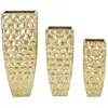 Image de Vase Mauro Ferretti Glody Tris (x3) Doré 38x38x94-30,5x30,5x76- cm 0421090000