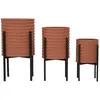 Image de Cache-pot Mauro Ferretti Milly (x3) Rouge 36x56,5-30x48,5-24x37,5 cm 1428450000