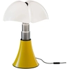 Image de Martinelli Luce - Lampe de table Pipistrello - Jaune - Acier inox brossé - Designer Gae Aulenti