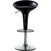 Image de Magis - Tabouret haut pivotant Bombo - Noir - Acier chromé - Designer Stefano Giovannoni