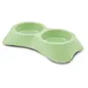 Image de Gamelle pour chat plastique double Martin Sellier Vert 0,6 L 3002246