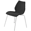 Image de Kartell - Chaise empilable Maui - Noir - Tissu Trevira - Designer Vico Magistretti