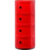 Image de Kartell - Rangement Componibili - Rouge - ABS - Designer Anna Castelli Ferrieri