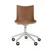 Image de Kartell - Chaise à roulettes Smart Wood - Bois naturel - Contreplaqué de bois moulé - Designer Philippe Starck