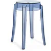 Image de Kartell - Tabouret empilable Ghost - Bleu - Polycarbonate - Designer Philippe Starck