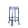 Image de Kartell - Tabouret haut empilable Ghost - Bleu - Polycarbonate - Designer Philippe Starck