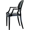 Image de Kartell - Fauteuil empilable Ghost - Noir - Polycarbonate - Designer Philippe Starck