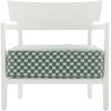 Image de Kartell - Fauteuil rembourré Cara - Vert - Tissu Liberty - Designer Philippe Starck