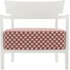 Image de Kartell - Fauteuil rembourré Cara - Rouge - Tissu Liberty - Designer Philippe Starck
