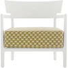 Image de Kartell - Fauteuil rembourré Cara - Jaune - Tissu Liberty - Designer Philippe Starck
