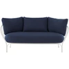 Image de Kartell - Canapé de jardin rembourré HiRay - Bleu - Flocon de polyester - Designer Ludovica & Roberto Palomba