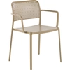 Image de Kartell - Fauteuil de repas empilable Audrey - Beige - Aluminium peint - Designer Piero Lissoni