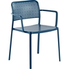 Image de Kartell - Fauteuil de repas empilable Audrey - Bleu - Aluminium peint - Designer Piero Lissoni