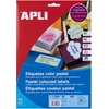 Image de APLI 11843 Etiquettes roses pastel coins droits multi-usage 70 x 37 mm - Pochette de 480