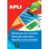 Image de APLI 18309 Etiquettes enlevables coins arrondis multi-usage 63,5 x 33,9 mm - Vert - Pochette de 480