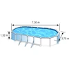 Image de Piscine ovale acier 7,44m x 3,99m x H: 1,32m - Filtration à sable - Renforts apparents