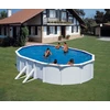 Image de Piscine ovale acier 6,34m x 3,99m x H: 1,22m - Filtration à sable - Renfort apparents