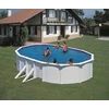 Image de Piscine ovale acier 5,27m x 3,27m x H: 1,22m - Filtration à sable - Renfort apparents