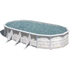 Image de Piscine ovale acier 7,44m x 3,99m x H: 1,22m - Imitation bois Nordique