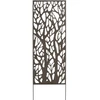 Image de Panneau métal avec motifs décoratifs/Arbres - 0,60 x 1,50 m - Brun vieilli