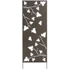 Image de Panneau métal avec motifs décoratifs/Feuilles - 0,60 x 1,50 m - Brun vieilli
